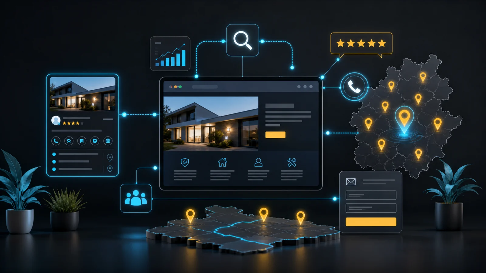 Website, Google Business Profil, lokale Sichtbarkeit und Bewertungen als digitales System.
